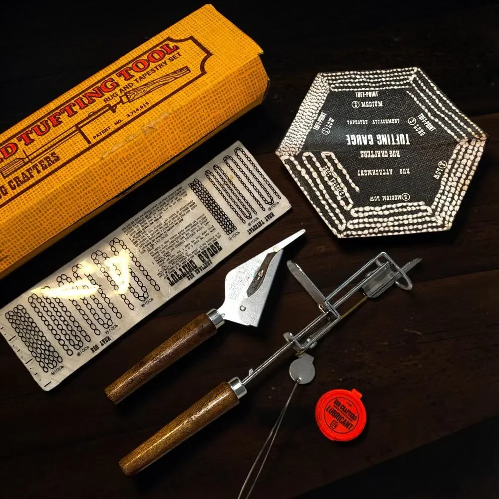 Vintage RC Rug Crafters Speed Tufting Tool Set with Box & Instructions